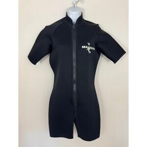 Sea Elite XL Neoprene Short Sleeve Shorty Wetsuit Black